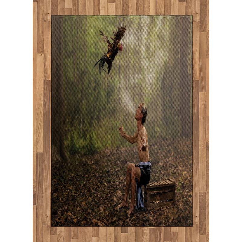 Tapis décoratif Jungle, Rectangle— 4 pi x 5 pi 8 po