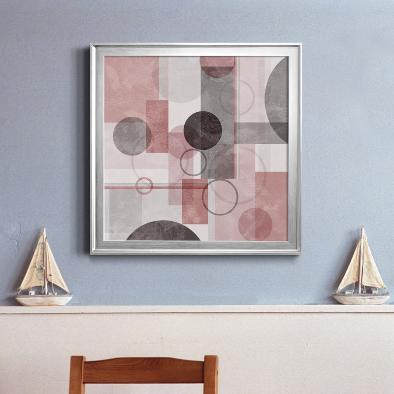 Chelsea Dawn - Peinture sur toile encadrée, H 26,5 po x l 26,5 po x P 1,5 po, Encadrement argenté