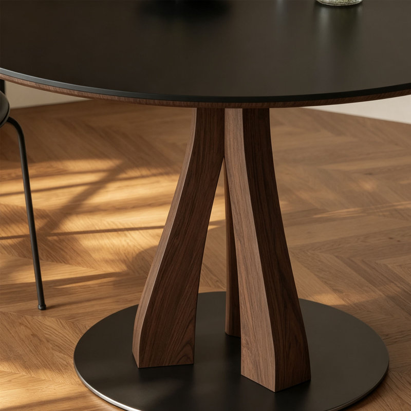 Table frittée Wabi-Sabi, H 29,5 po x l 47,2 po x P 47,2 po
