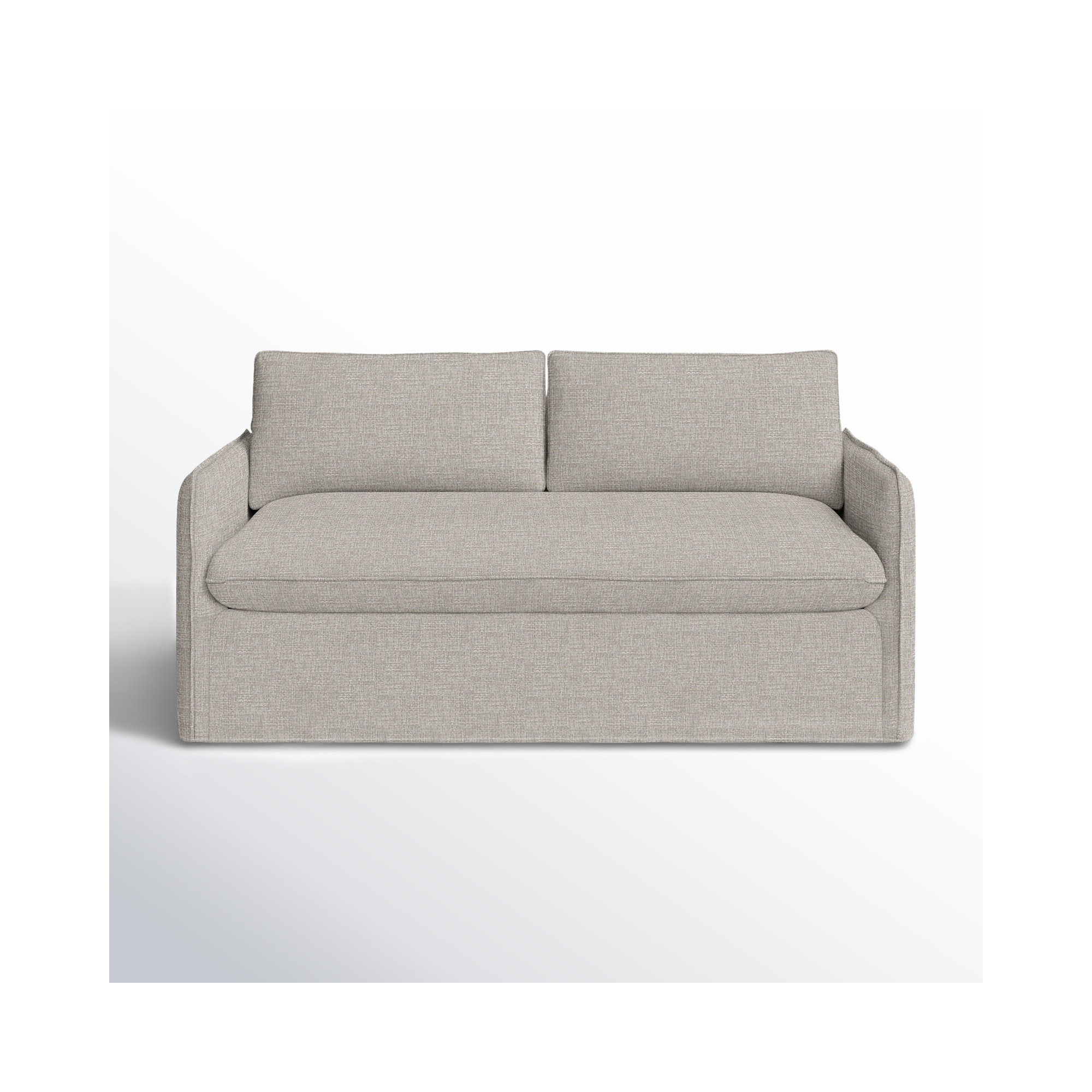 Bellatrix 72'' Upholstered Loveseat, Drusky Ivory Sustain® Basketweave
