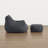 Extra-Wide Bean Bag Chair With Ottoman-68484436