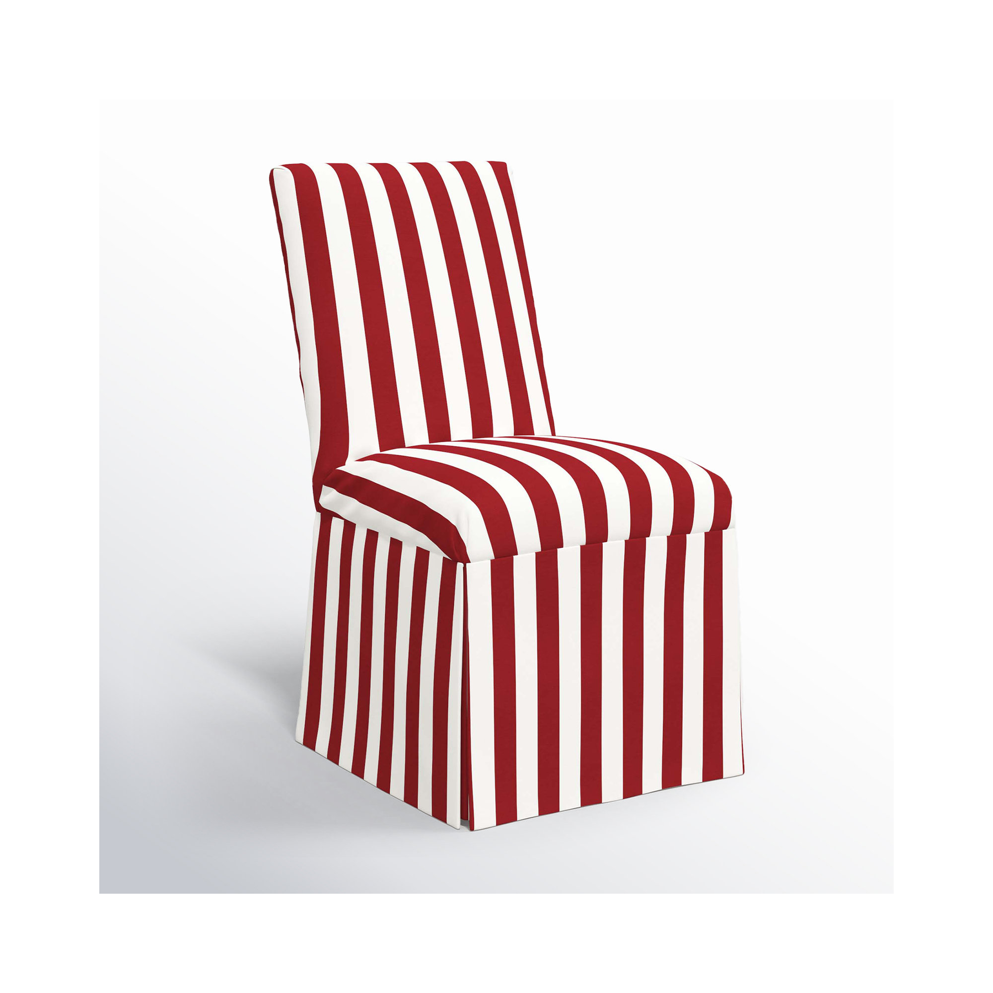 Ivanka Upholstered Parsons Chair, Canopy Stripe Red