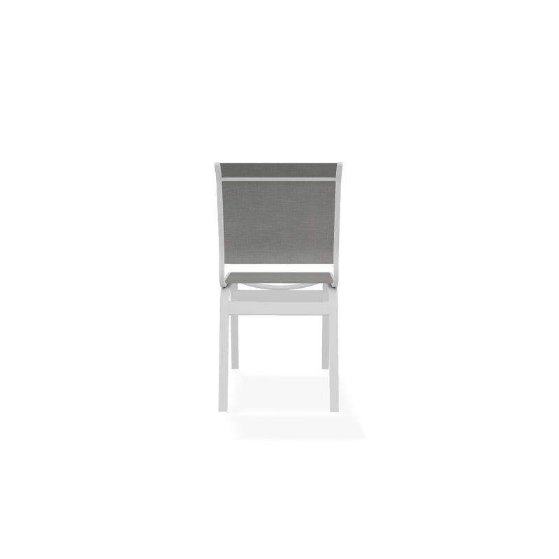 Chaise d'appoint de salle à manger Hiraku, Alliage Sunbrella®, Blanc texturé
