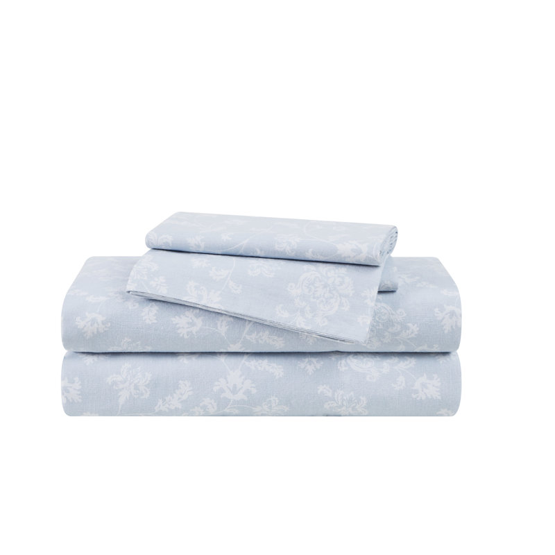Ramira 100% Cotton Standard Floral Pillowcase, King + 2 Pillowcases