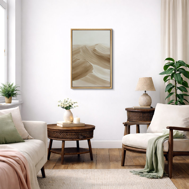 Taupe, œuvre d'art abstraite grise, photos de salon moderne, impression sur toile encadrée, H 24 po x l 16 po x P 1,5 po