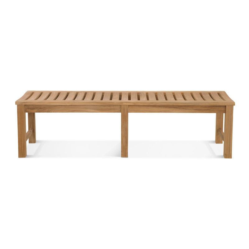 Banc de pique-nique classique en teck, H 17 po x l 72 po x P 16,5 po