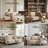 Modern Upholstered Loveseat Sofa with Rounded Silhouette and Curved Arms-124582049