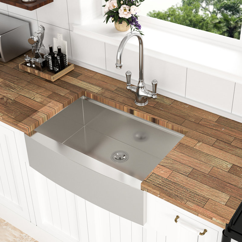 33X21x9 Inch Stainless Steel Sink - Hygienic And Easy To Clean, With Colander Template 33 Kitchen Inch, Built-In Ledge Workstation, Sound Proof Pad Drain