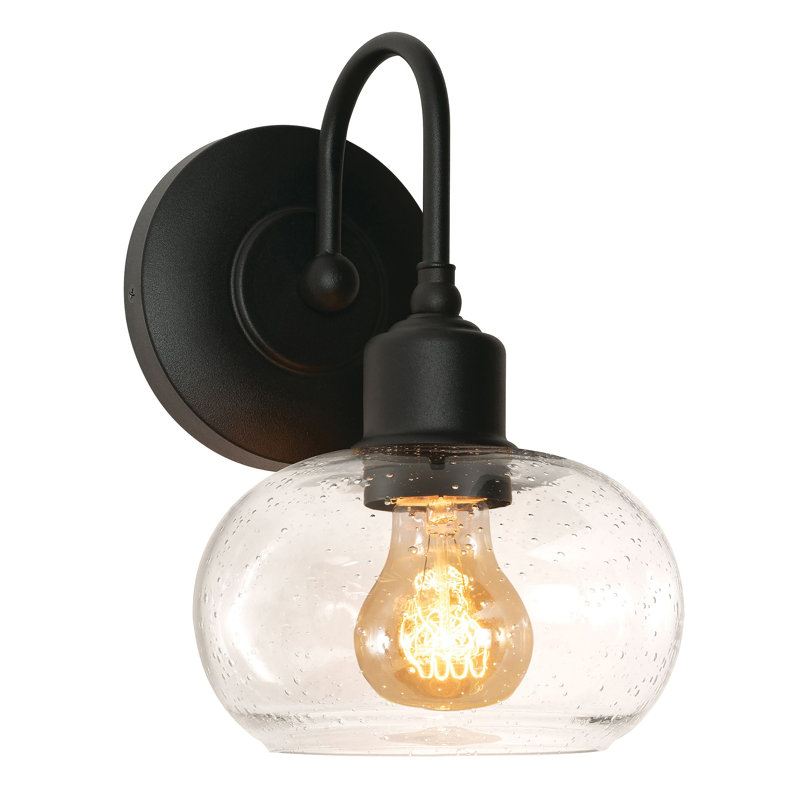 Applique murale en acier Neeley, Noir