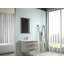 Meuble-lavabo mural en bois avec tiroirs doubles, système de fermeture en douceur, lavabo en céramique - créez un espace de salle de bain moderne et minimaliste!-115922334-115922330