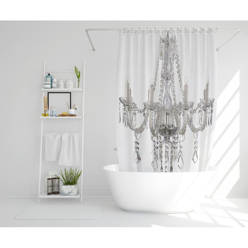 Newton Polyester Shower Curtain Set, 168cm H x 168cm W