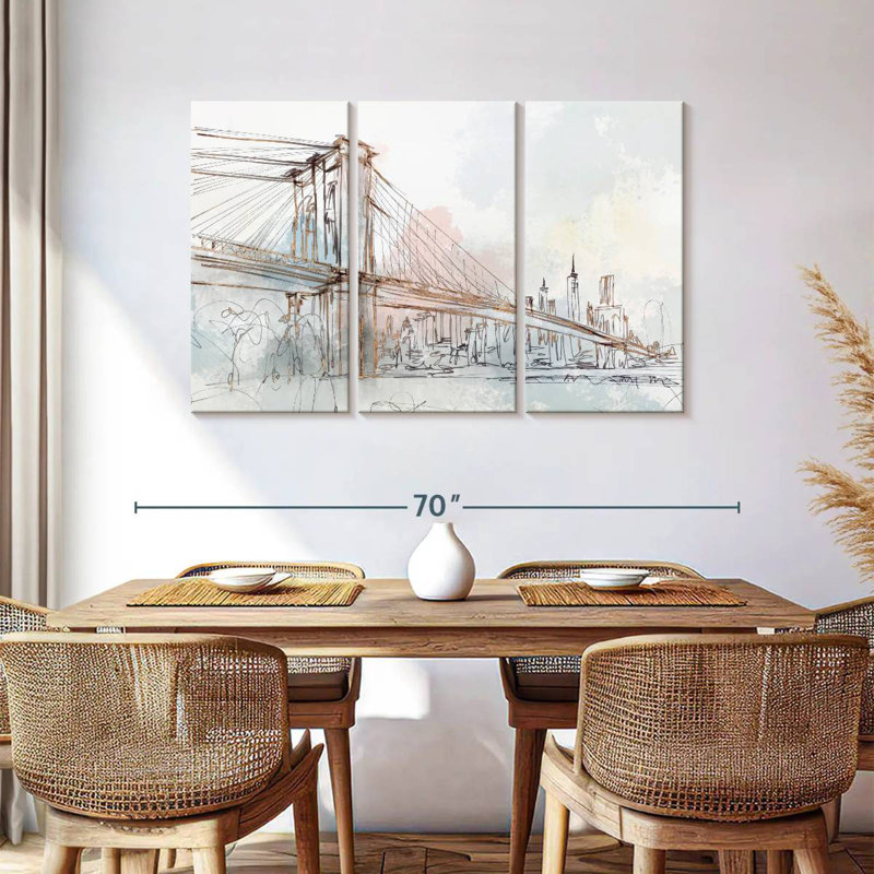 Lilie Blushing Brooklyn Bridge, 36" H x 57" W