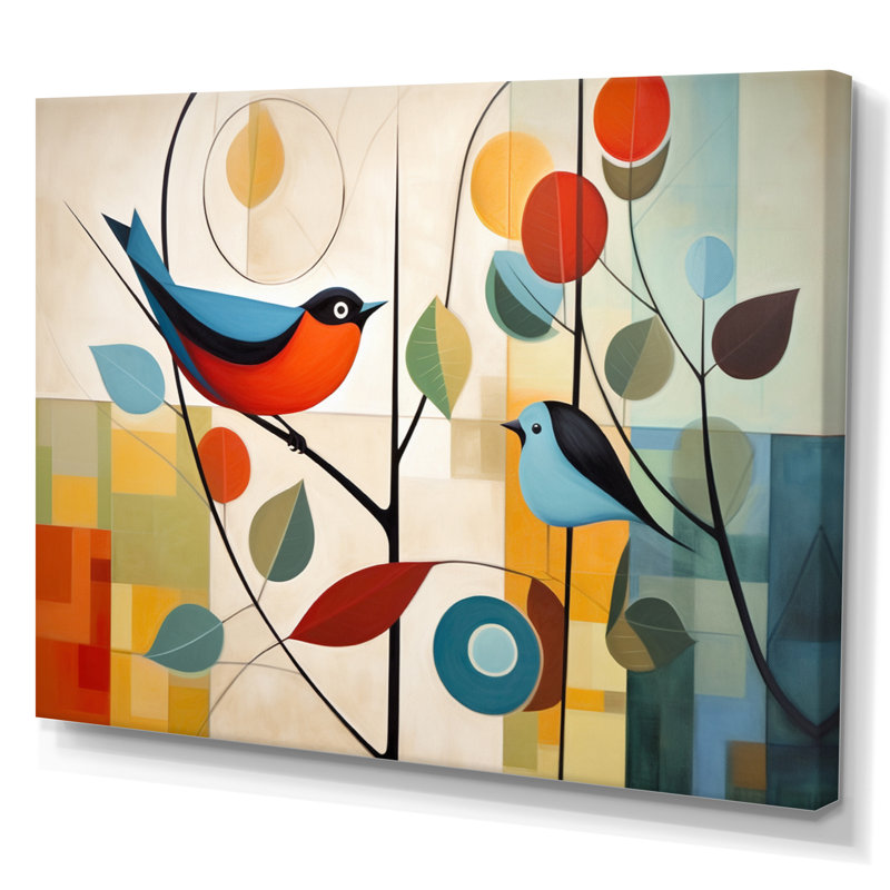 Décoration murale verte Mid Century Mod Nature III - abstrait Mid-Century, Toile tendue, H 30 po x l 40 po, Sans cadre