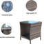 Table basse de patio avec verre trempé de 19,81 po x 19,81 po x 21 po-276510894