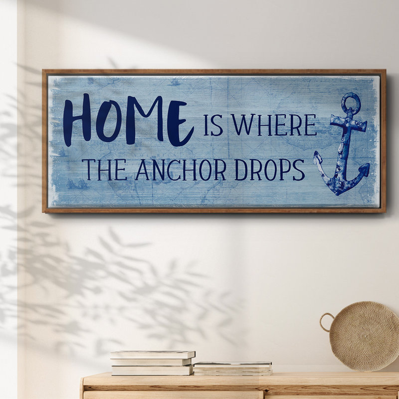 Where the Anchor Drops- Framed Canvas, 24" H x 60" W