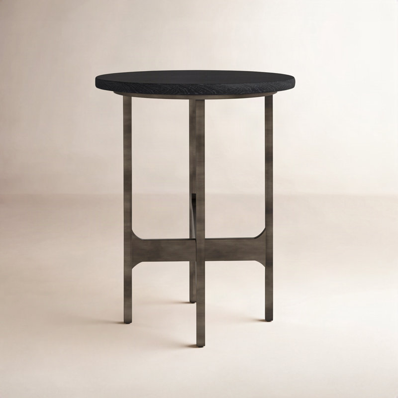 Erminia Solid Wood Top End Table