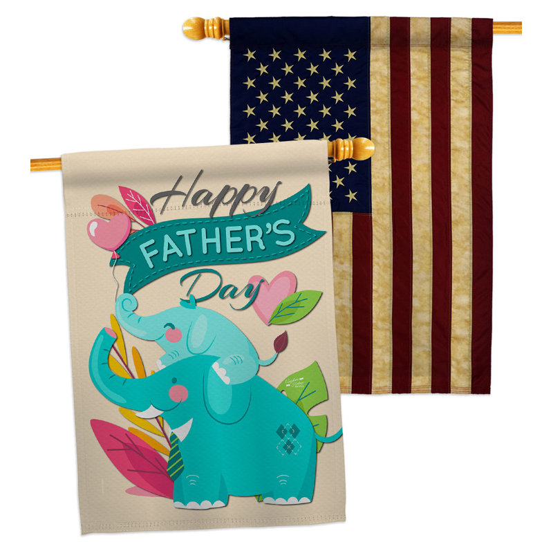 Drapeau de maison en polyester 2 côtés 40 x 28 po