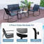 Chaises berçantes de patio et causeuse 8 pièces Ebern Designs