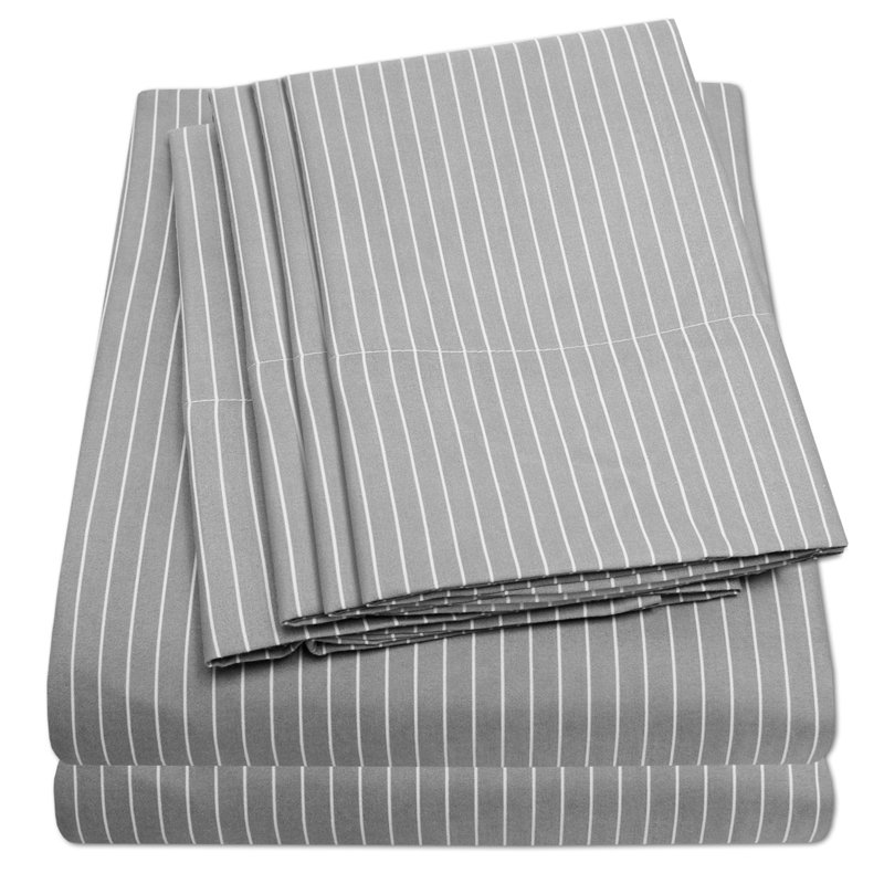 Ensemble de draps 6 pièces Loft, Très grand, Gris