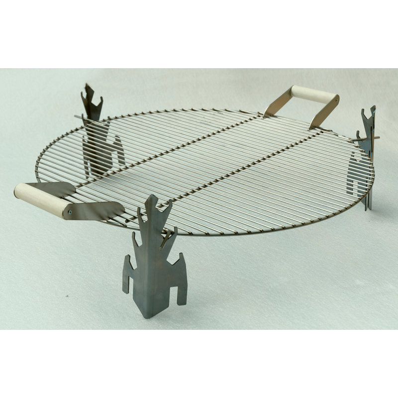 Grille de barbecue ronde en acier inoxydable