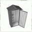 2.5FTx 1.4FT Small Outdoor Galvanized Iron Sheet Tool Shed,Garden Shed With Waterproof Design-111050155