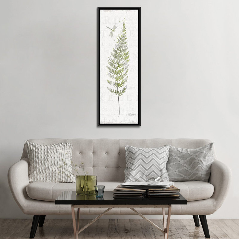 "in the forest" , reproduction d’art graphique sur toile tendue, H 36 po x l 12 po x P 1,5 po, Toile avec cadre noir