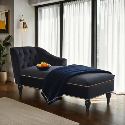 Modern Lounge Chair with Button Tufting & Nailhead Trim,Sleeper Sofa with Wood Legs for Office