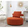 Chenice Upholstered Swivel Barrel Chair