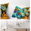 Sentiers de vitrail - Coussin imprimé abstrait