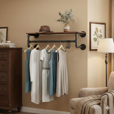 Olavo 105Cm Wall Mounted Clothes Rack