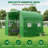Walk-in Greenhouse with 4 Ventilated Mesh Windows & Zippered Roll-Up Door for Outdoor Garden and Plant Protection