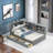 Lordina Bed with Upholstered Storage Headboard, Side Shelves and A Rotating Board-1065598210