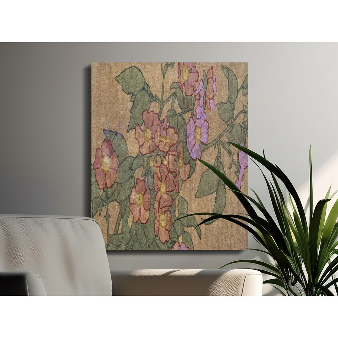 Art Nouveau Botanical Wildflower Canvas Print