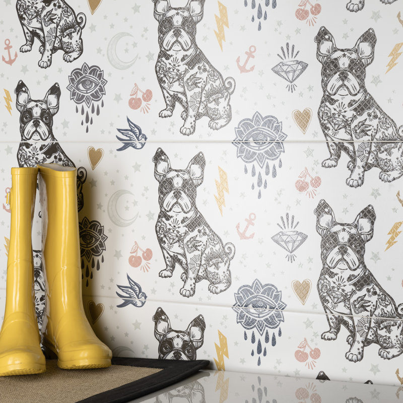Rockstar 12" x 39" Ceramic Patterned Wall Tile