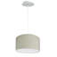 Abat-jour tambour en lin blanc avec diffuseur l 16 po avec cordon noir-140943305-140943311-155984702