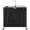 Îlot de cuisine d'extérieur en acier avec évier et armoire de rangement en acier inoxydable de 35 po FEASTO - Station de préparation de barbecue pour terrasse et jardin