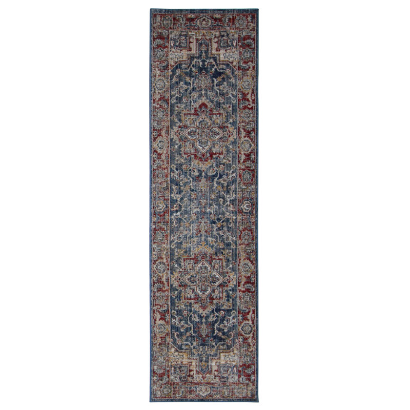 Oriental Machine-Made Blue / Red, Rectangle 8' x 10'