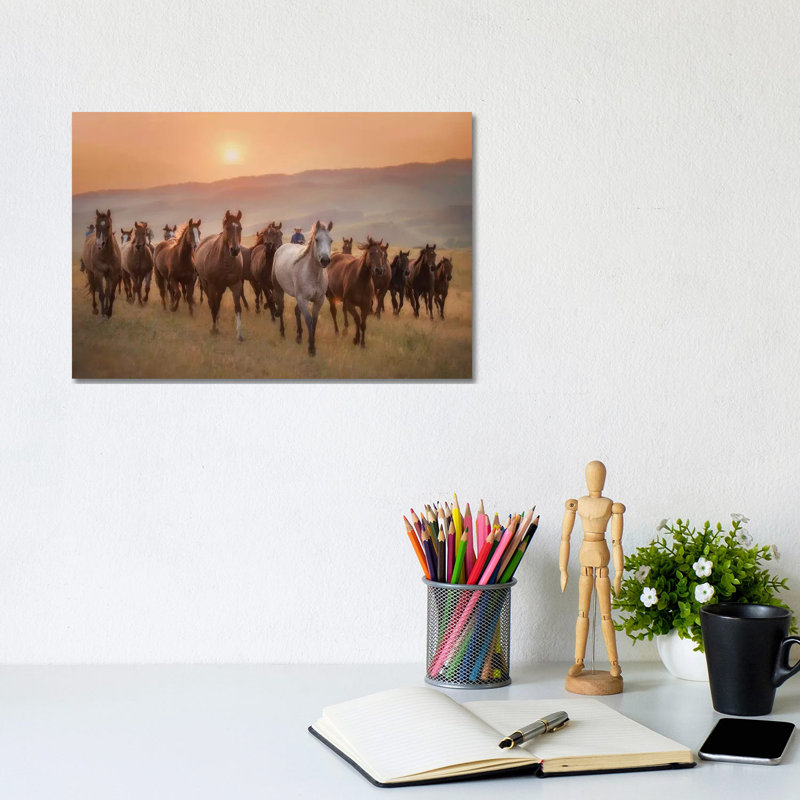 Sunkissed Horses II- Gallery-Wrapped Canvas Giclée