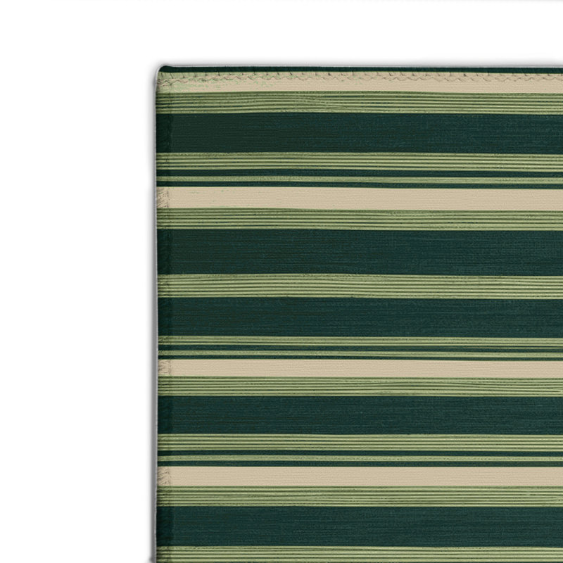 Tapis intérieur / extérieur vert HorizontalStripes, Rectangle 4pi x 6 pi