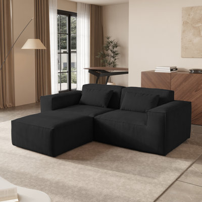Canapé modulaire 3 pièces avec repose-pieds