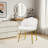 Velvet Accent Chair Vanity Makeup Chairs-1628312060