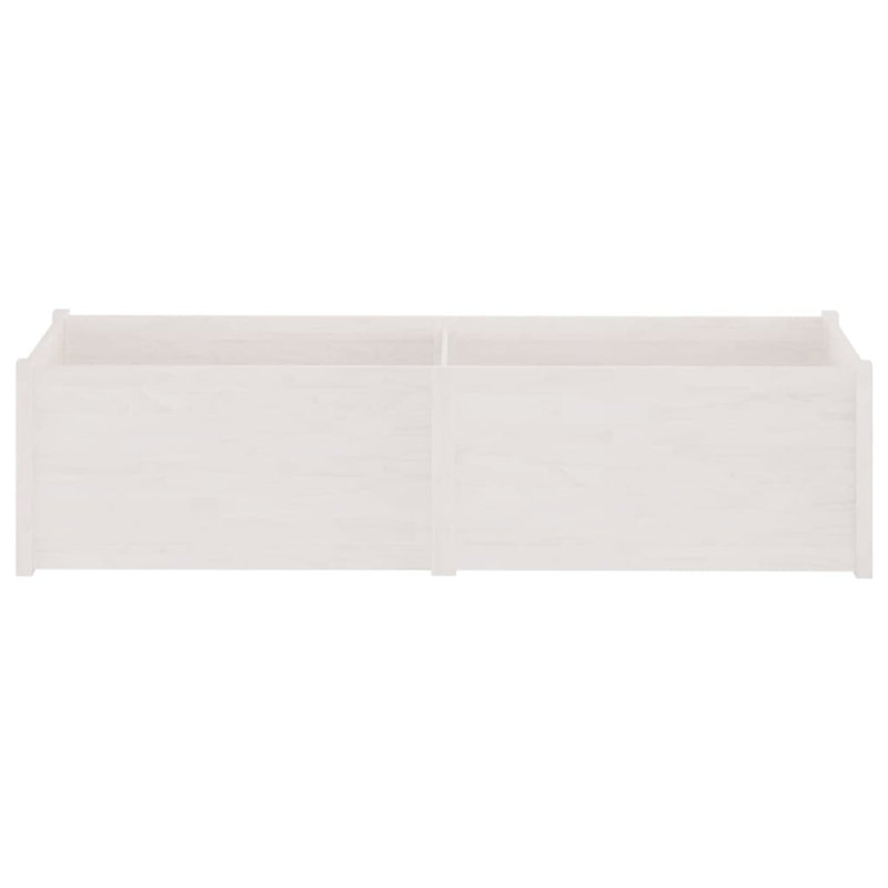 Boîte à fleurs en bois Olyve, Blanc, H 19,7 po x l 78,7 po x P 19,7 po