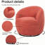Chaise pivotante 360 en corail - pour une assise confortable moderne avec revêtement-121084457