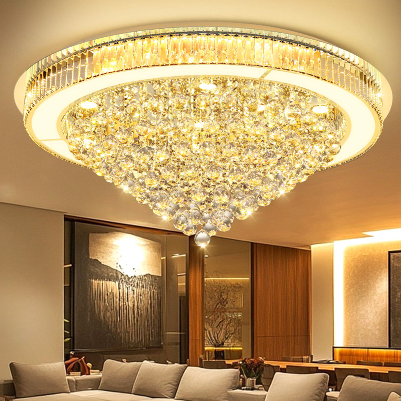 Lustre en cristal Glam doré, Doré