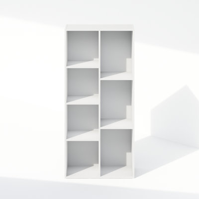 Ebern Designs Reed Reversible Open Shelf Multipurpose Bookcase, Storage Organizer, White
