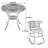 Aribeth 4 - Person Metal Patio Dining Set with Round Table