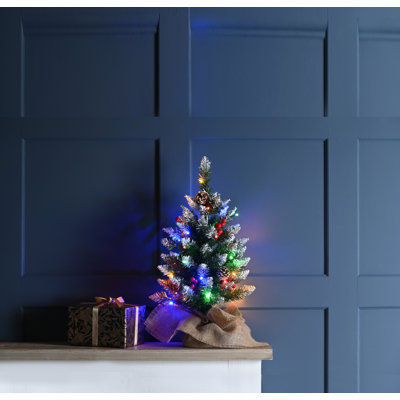 60cm prelit berry and cone table tree