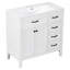 Armoire de salle de bain 36 po avec lavabo 36 po avec tiroirs, structure solide et panneau de fibres à densité moyenne-109628186-109628188