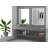 Pyramid 84" Wall Mounted Rectangular Solid Surface Trough Bathroom Sink in Matte Finish - Gray-77315757