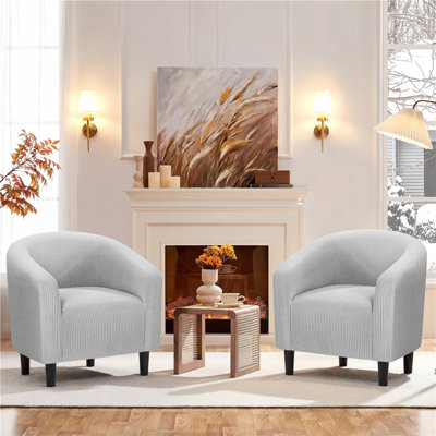 Fauteuil club rembourré en tissu